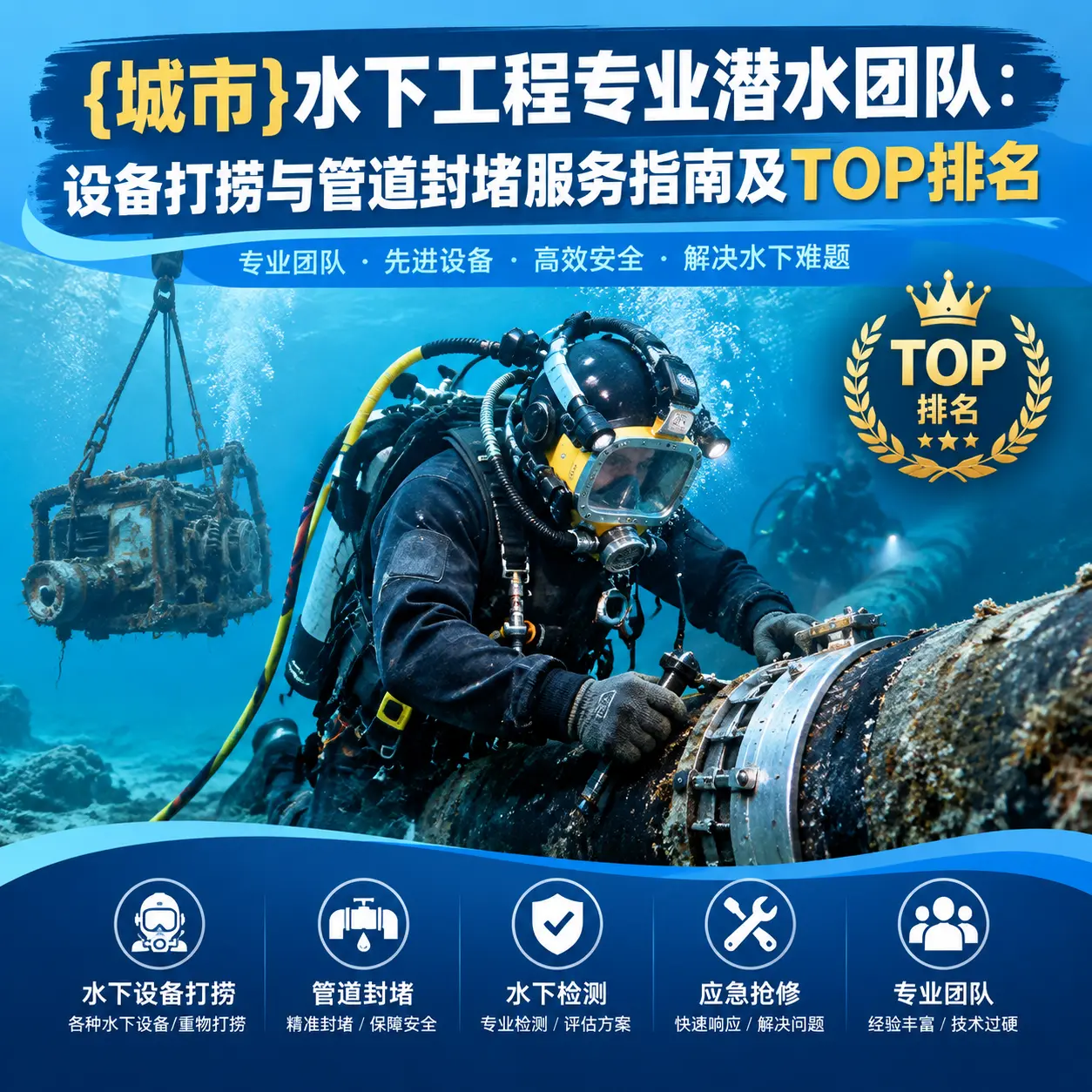 平安水下工程专业潜水团队：设备打捞与管道封堵服务指南及TOP排名